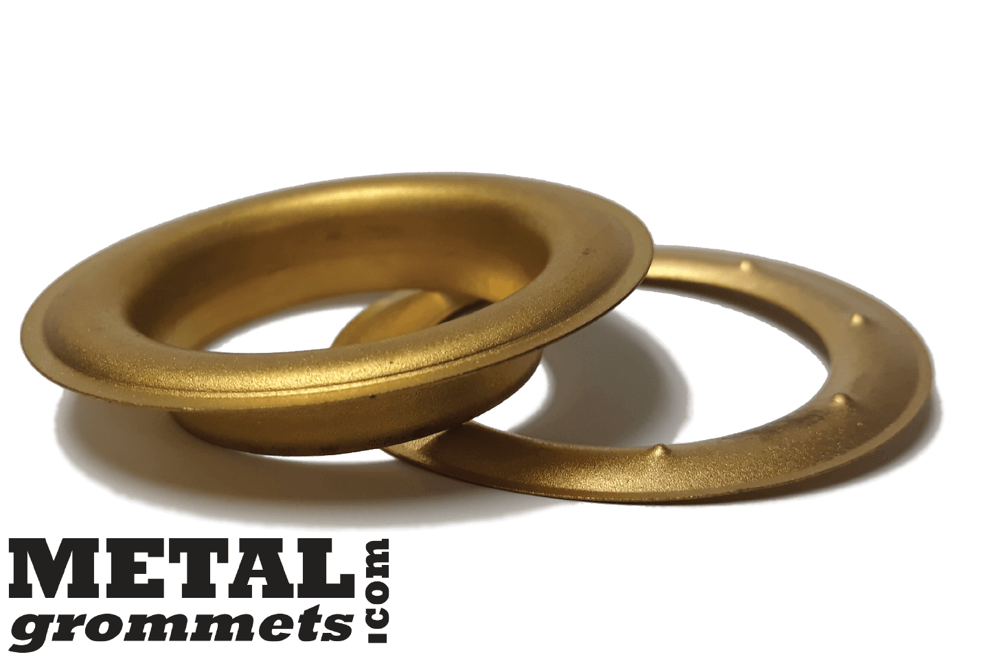 1 1/2" ID (#12) Satin brass curtain grommets & washers