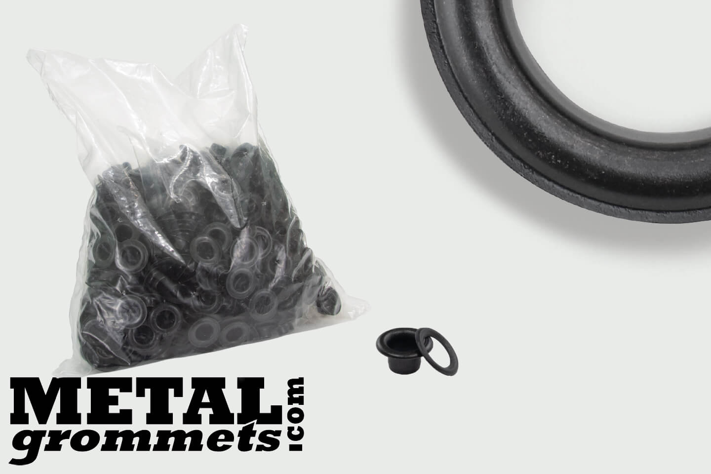 Micron #1 500 Pcs Set Per Bag 5/16" Black Self-Piercing Grommets & Washers