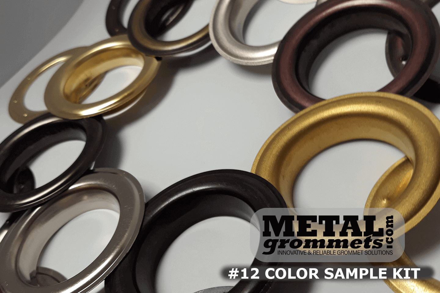 1.50" (1 1/2" - 40 mm) #12 (8PK) Curtain Eyelet Color Sample Kit