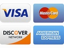 We accept Visa, MasterCard, Amex and PayPal